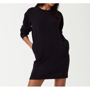 Spanx AirEssentials Crew Dress Very Black Long Sleeve Sweater Sweatshirt Mini XL